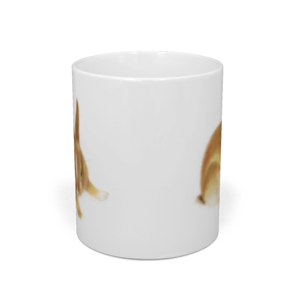 ふわふわうさぎマグカップ 両面