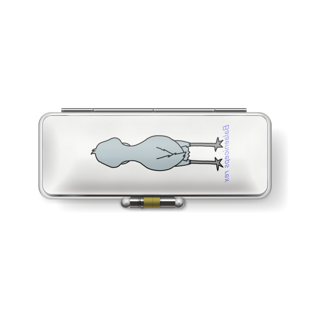 ハシビロコウ印鑑ケース うらおもて