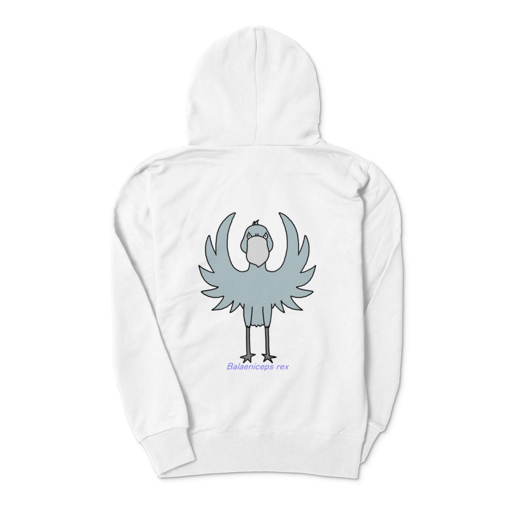 ハシビロコウ ジップパーカー(両面) 全5カラー