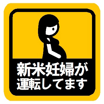 新米妊婦が運転してます カー マグネットステッカー