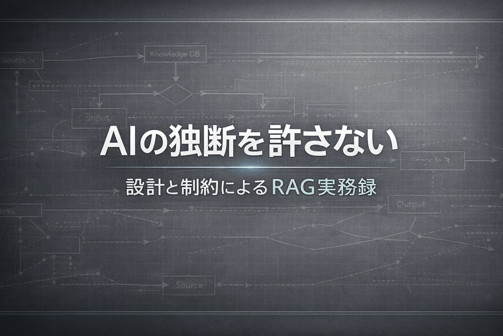 AIの独断を許さない：設計と制約によるRAG実務録 ― 事故を潰す判断ログ