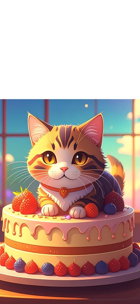 猫のケーキ