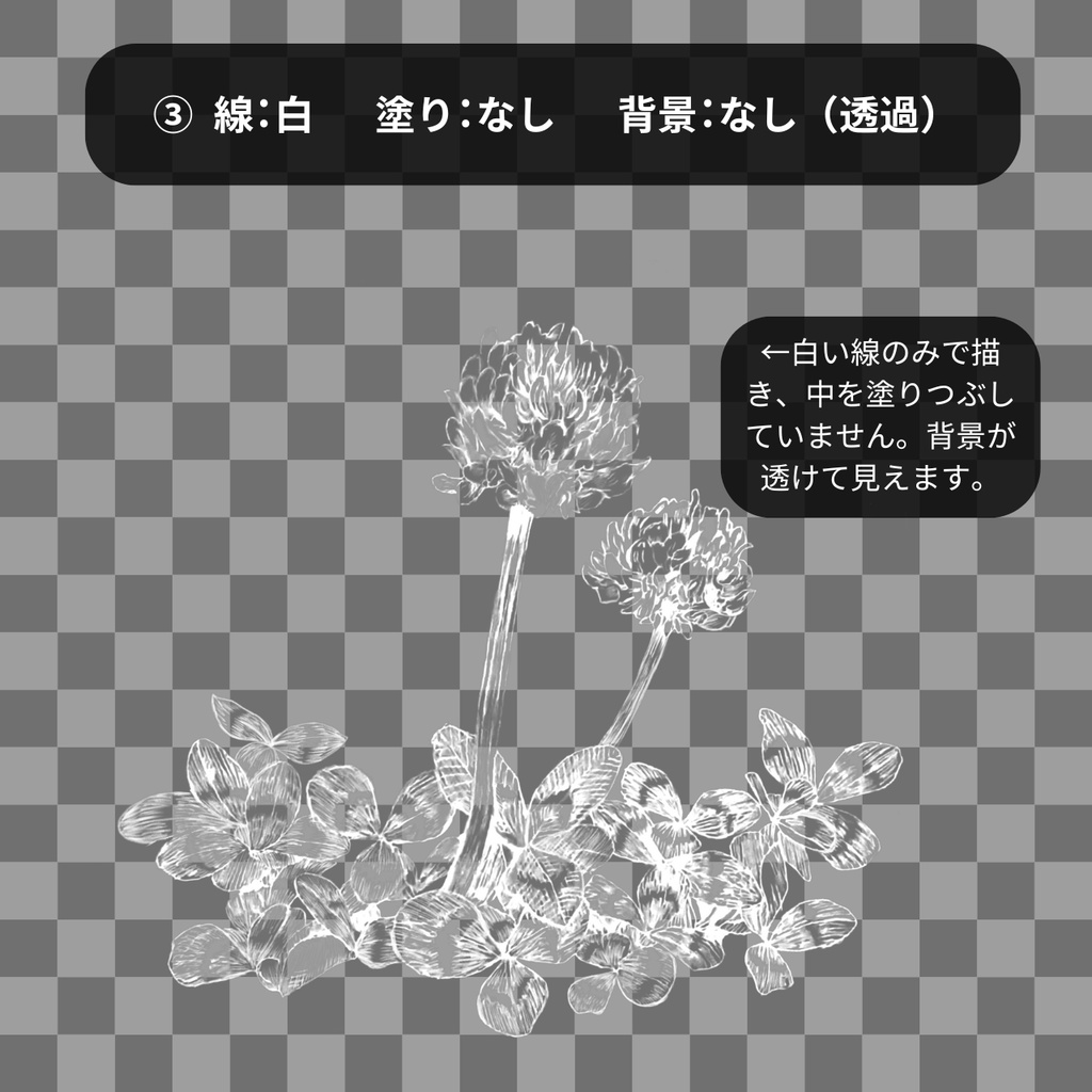 【無料お試しあり】シロツメクサ イラスト・アニメーション素材|小説表紙・MV・ゲームに