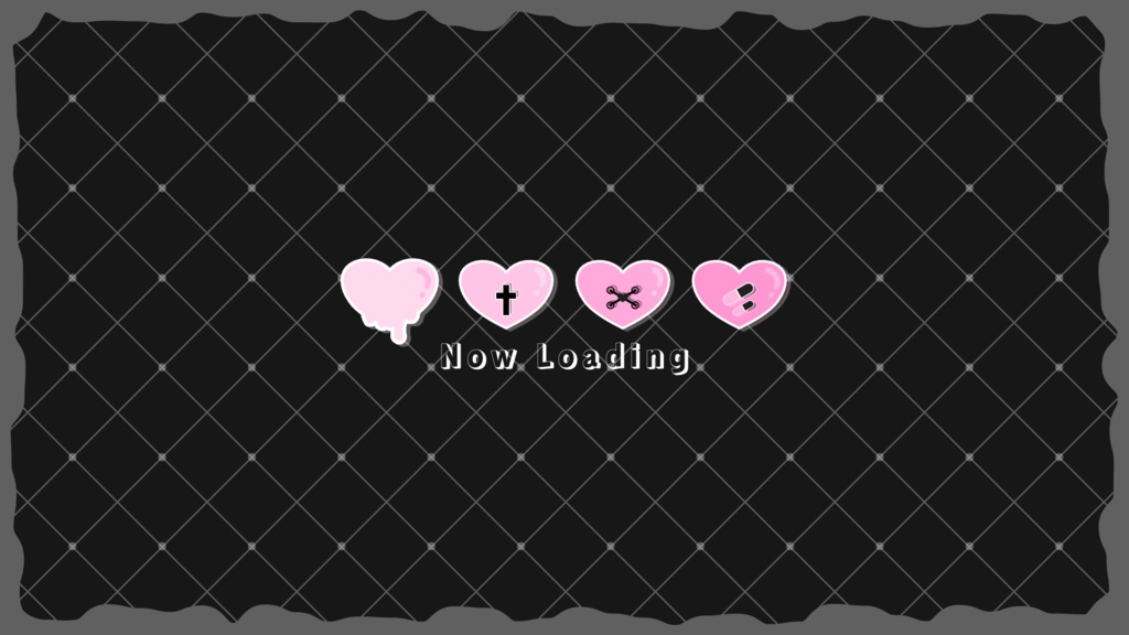 動く待機画面「地雷系かわいい NowLoading配信素材」