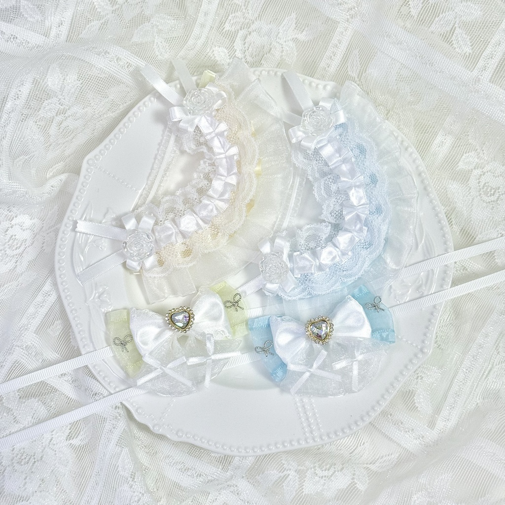 ヘッドドレス&リボンセット 貴族(短め)