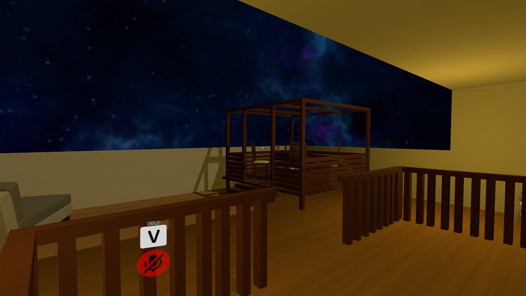 VRChat向け ロフト付きの洋室