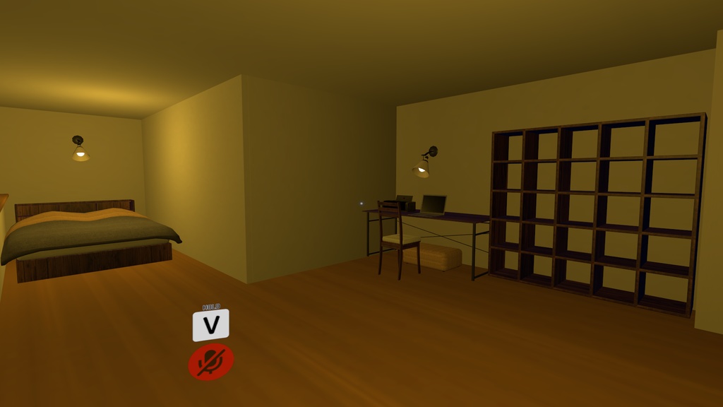 VRChat向け ロフト付きの洋室