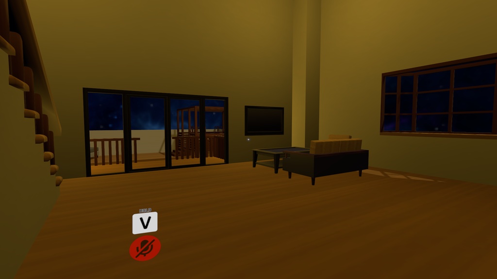 VRChat向け ロフト付きの洋室