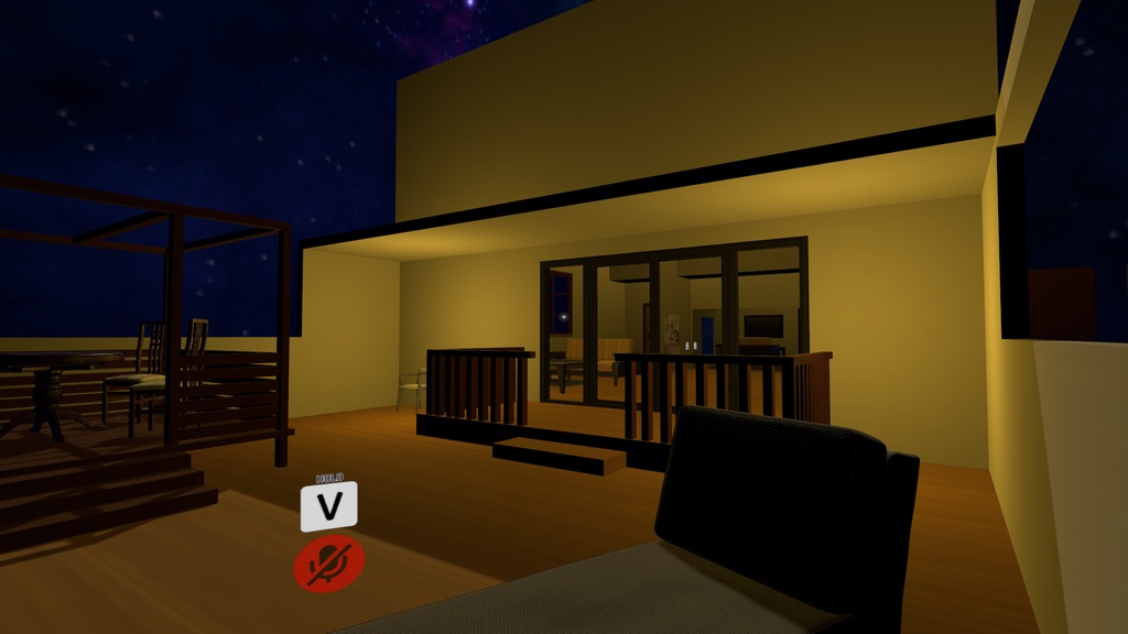 VRChat向け ロフト付きの洋室