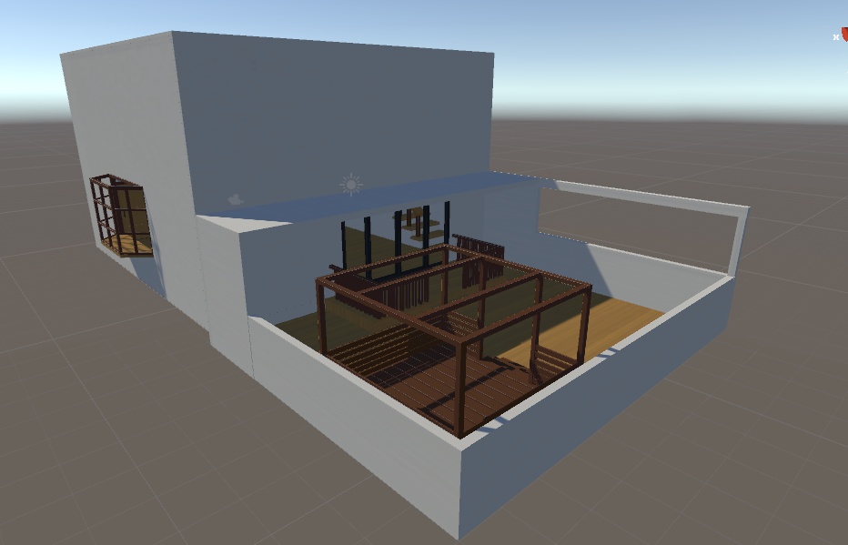 VRChat向け ロフト付きの洋室