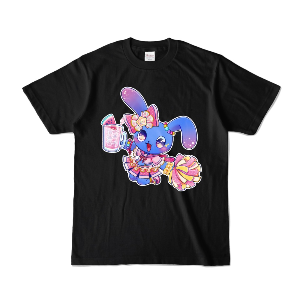 ちあ☆はぴ片面Tシャツ（黒）