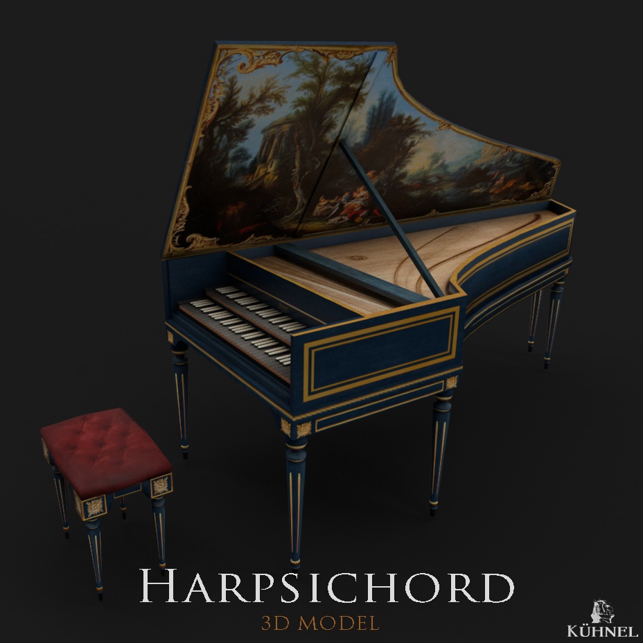 Harpsichord - 3D Model