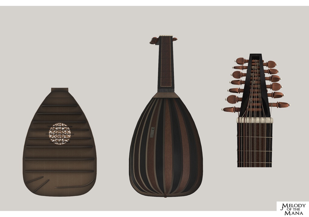 Renaissance Lute - 3D Model