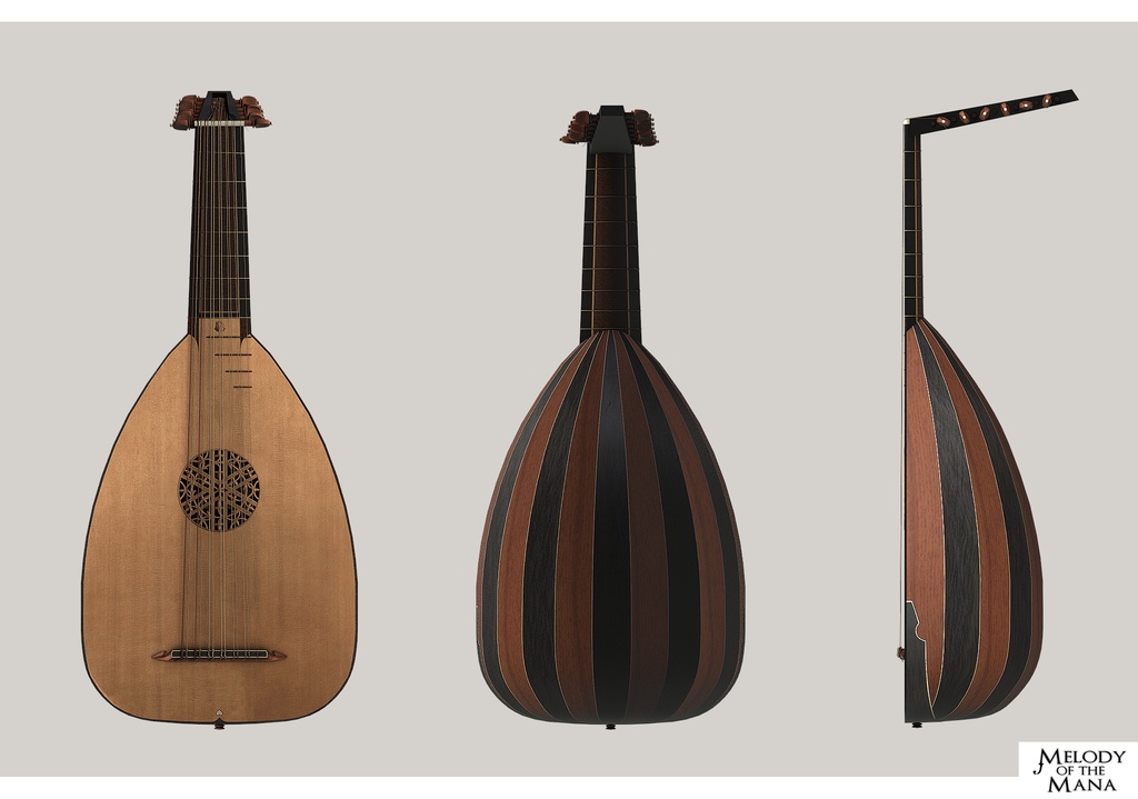 Renaissance Lute - 3D Model