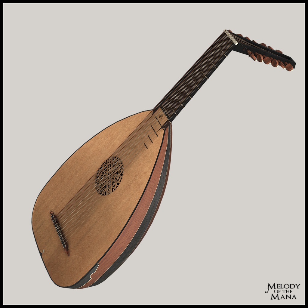 Renaissance Lute - 3D Model