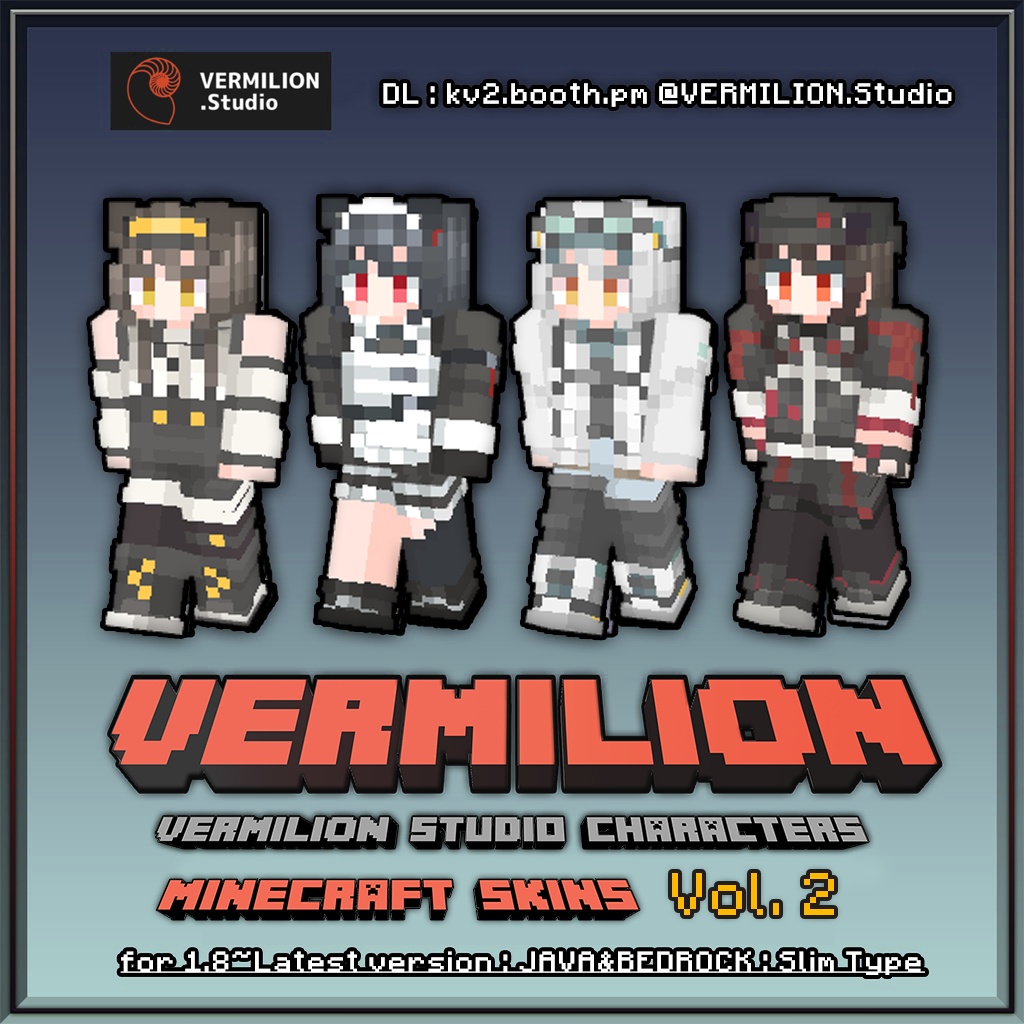 【MINECRAFT SKIN】VERMILION AVATARS 8PACK