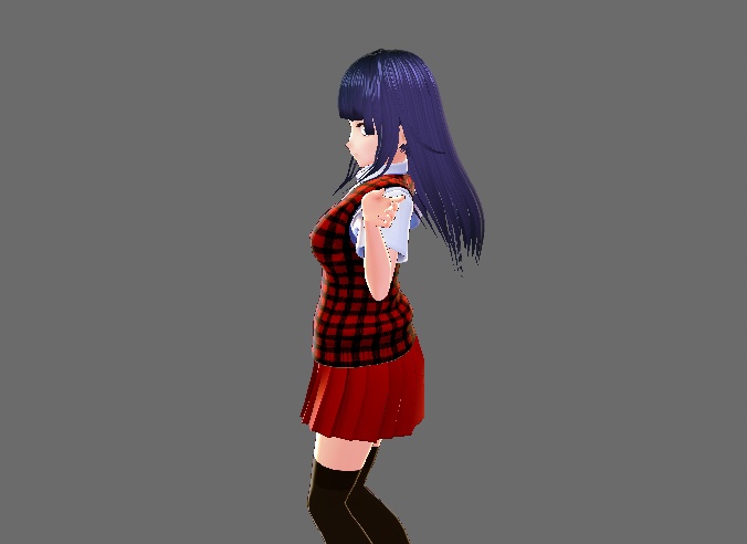 [Free] Vroid girl texture seifuku (Red)