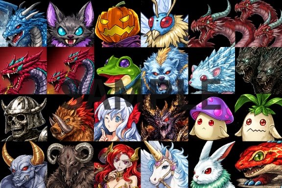幻想魔物図鑑素材集 Vol.1 ~モンスター立ち絵&アイコンセット~