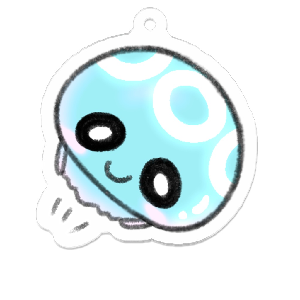 くらげのくらーアクリルキーホルダー(50 x 50 (mm)):No.2