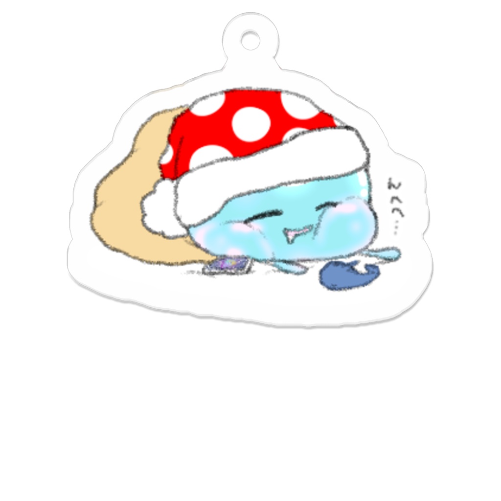 くらげのくらーアクリルキーホルダー(50 x 50 (mm)):No.5