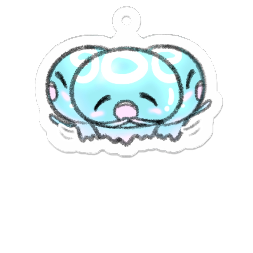 くらげのくらーアクリルキーホルダー(50 x 50 (mm)):No.8