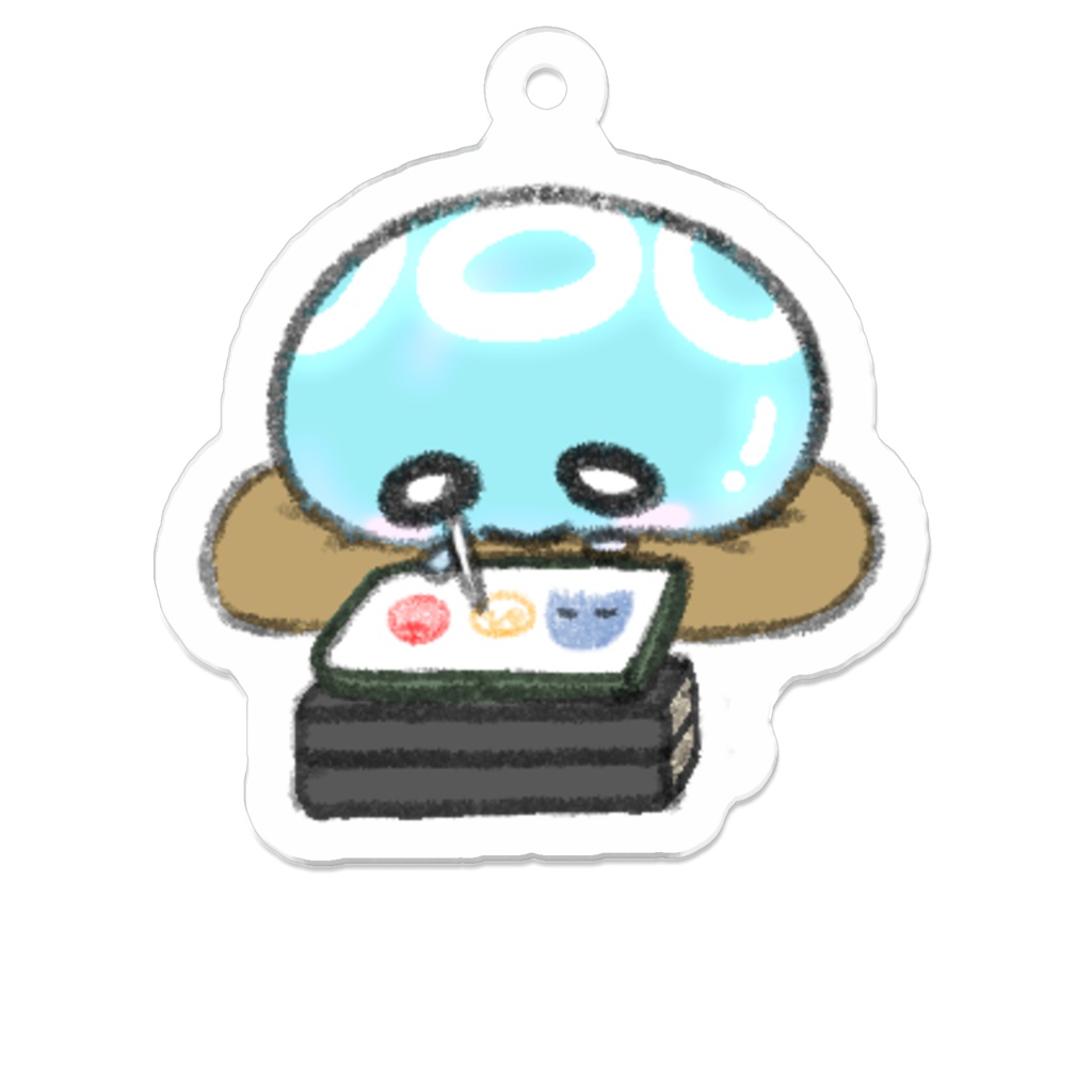 くらげのくらーアクリルキーホルダー(50 x 50 (mm)):No.12