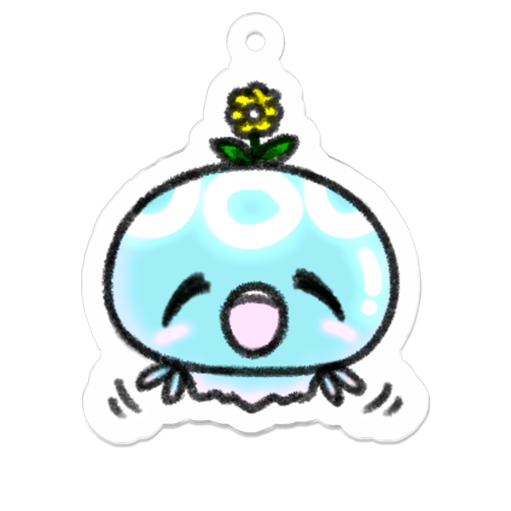 くらげのくらーアクリルキーホルダー(50 x 50 (mm)):No.17