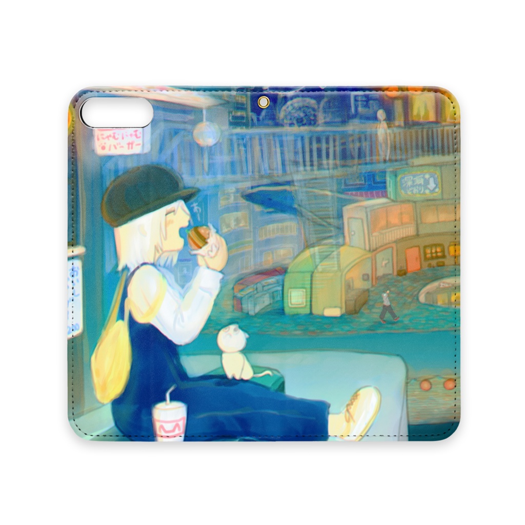 手帳型iPhoneケース:いただきま～す！