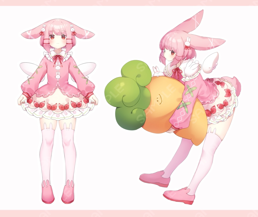 【パーツ分けPSD】うさぎ天使ちゃん【立ち絵】