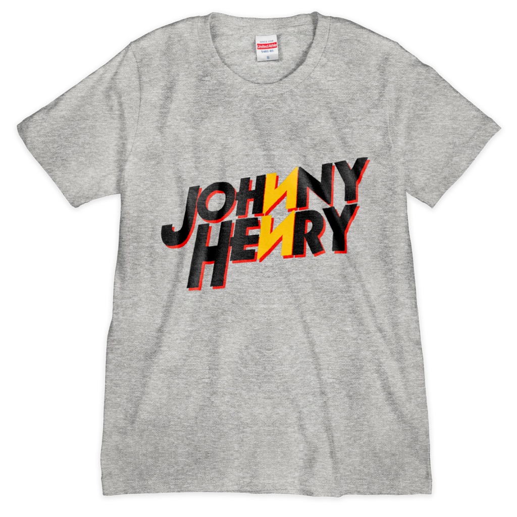 『JOHNNY HENRY』ロゴTシャツ(シルクスリーン印刷) - グレー
