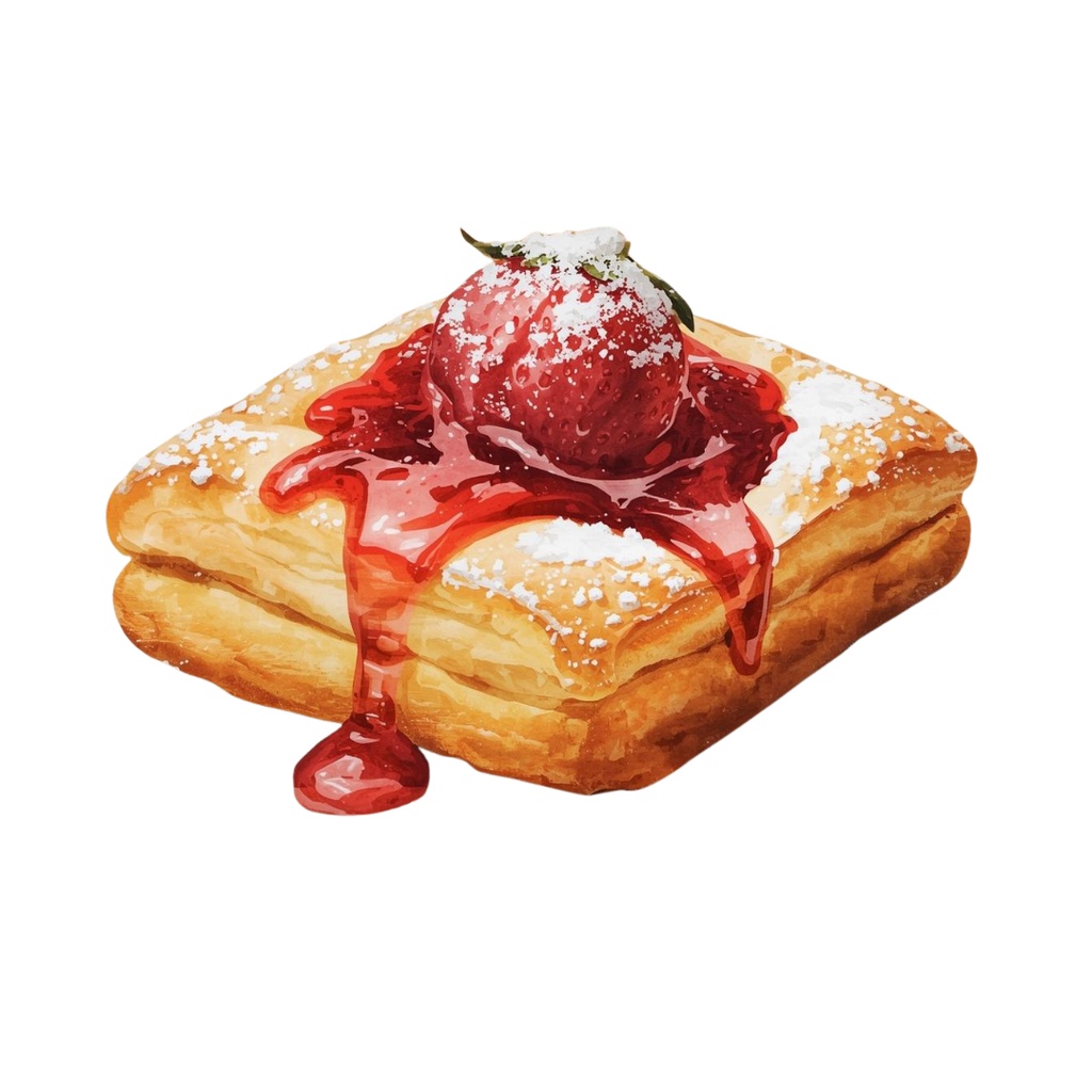 【15点セット】焼きたてベーカリー&カフェ 水彩画風クリップアート(背景透過PNG)