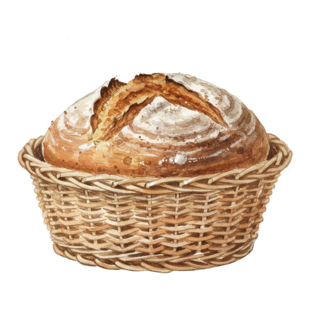 【15点セット】焼きたてベーカリー&カフェ 水彩画風クリップアート(背景透過PNG)