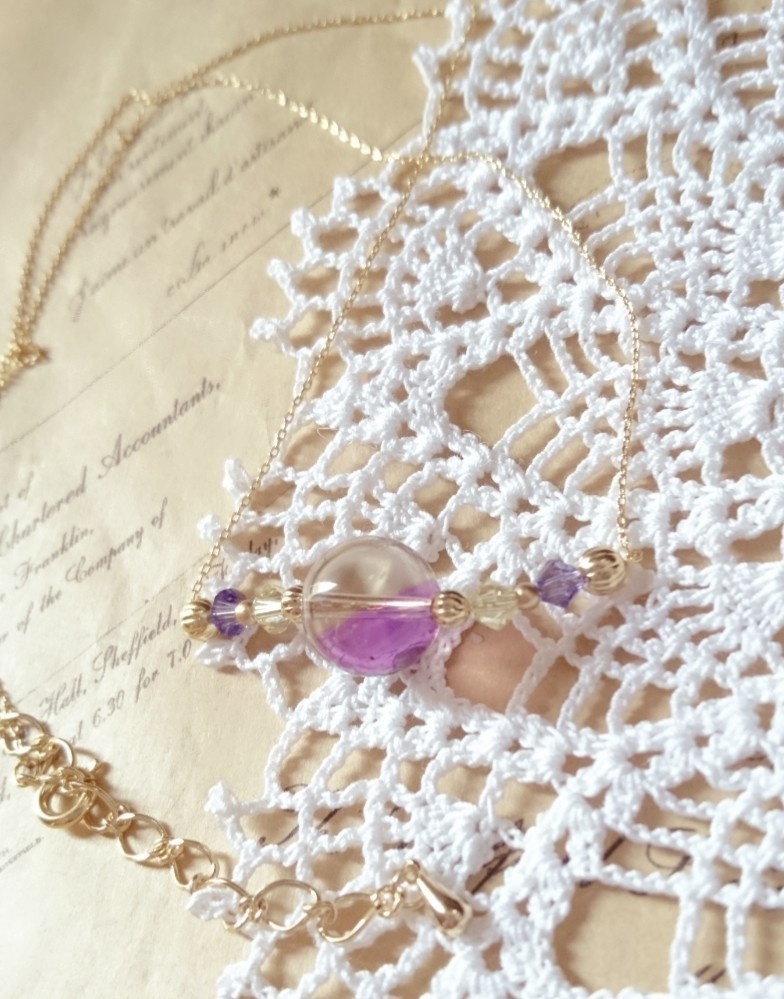 ドラクエ11 『双頭の鷲』*天然石アメトリンネックレス*