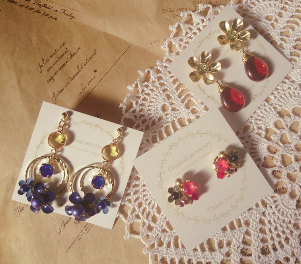 FE風花雪月 級長イメージ*フラワーピアス*