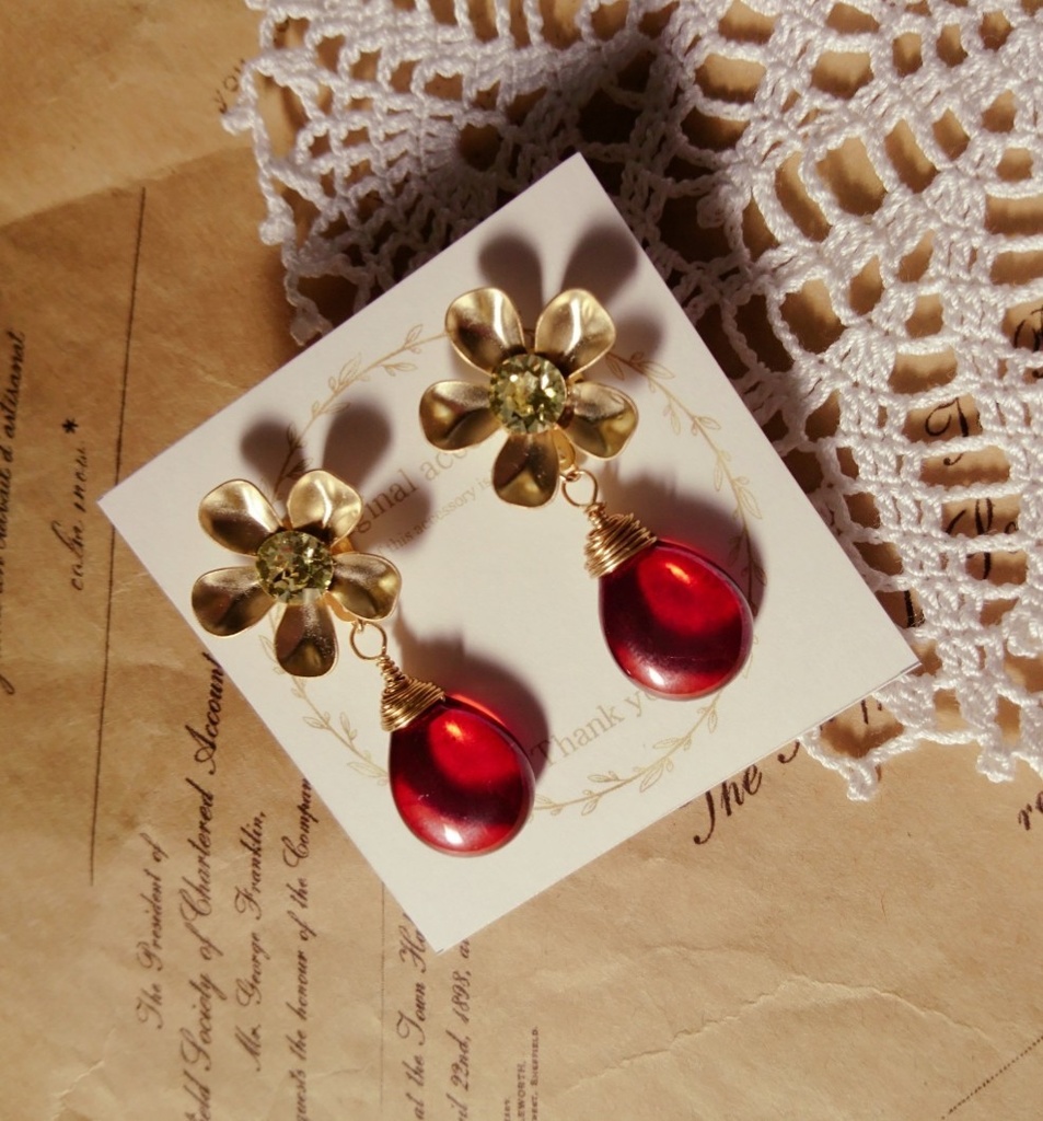 FE風花雪月 級長イメージ*フラワーピアス*