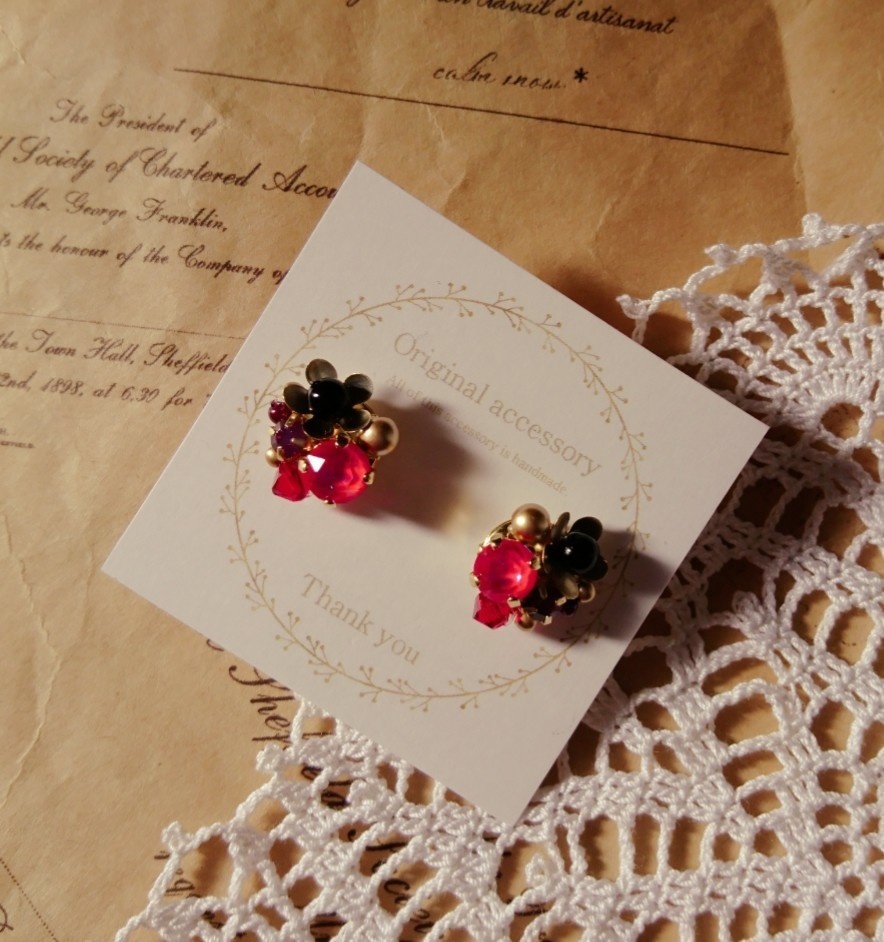 FE風花雪月 級長イメージ*フラワーピアス*