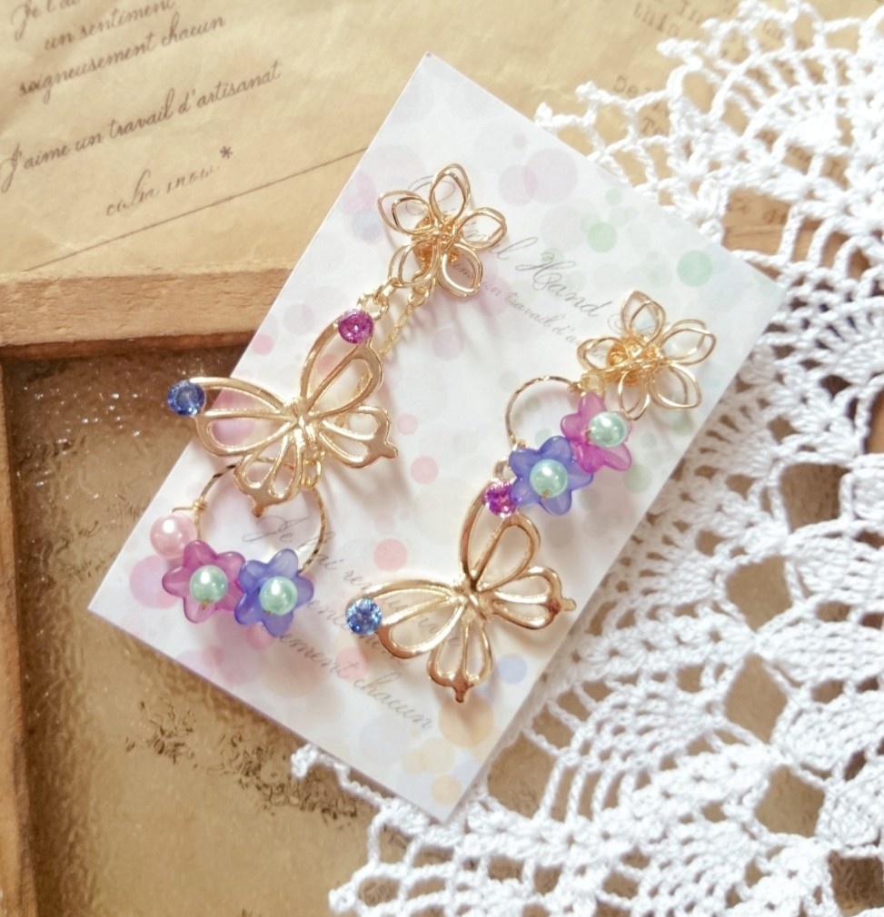 ◆再販◆鬼滅の刃『胡蝶しのぶ』*イメージピアス*