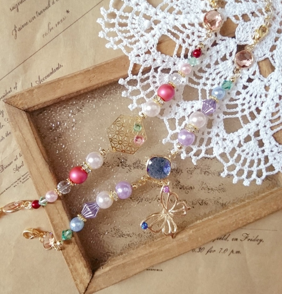 2way マスク留め◆鬼滅の刃 胡蝶しのぶイメージ◆