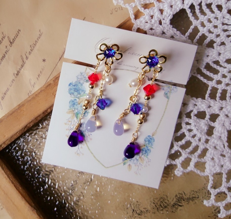 遙か7『真田幸村』*イメージチェーンイヤリング*