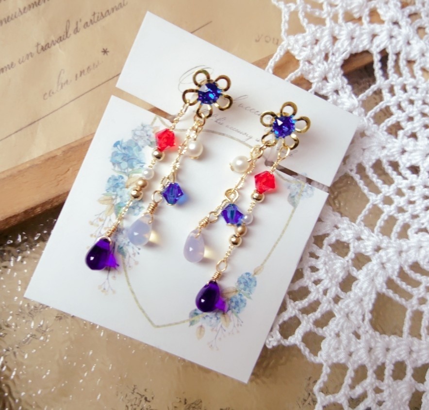 遙か7『真田幸村』*イメージチェーンイヤリング*