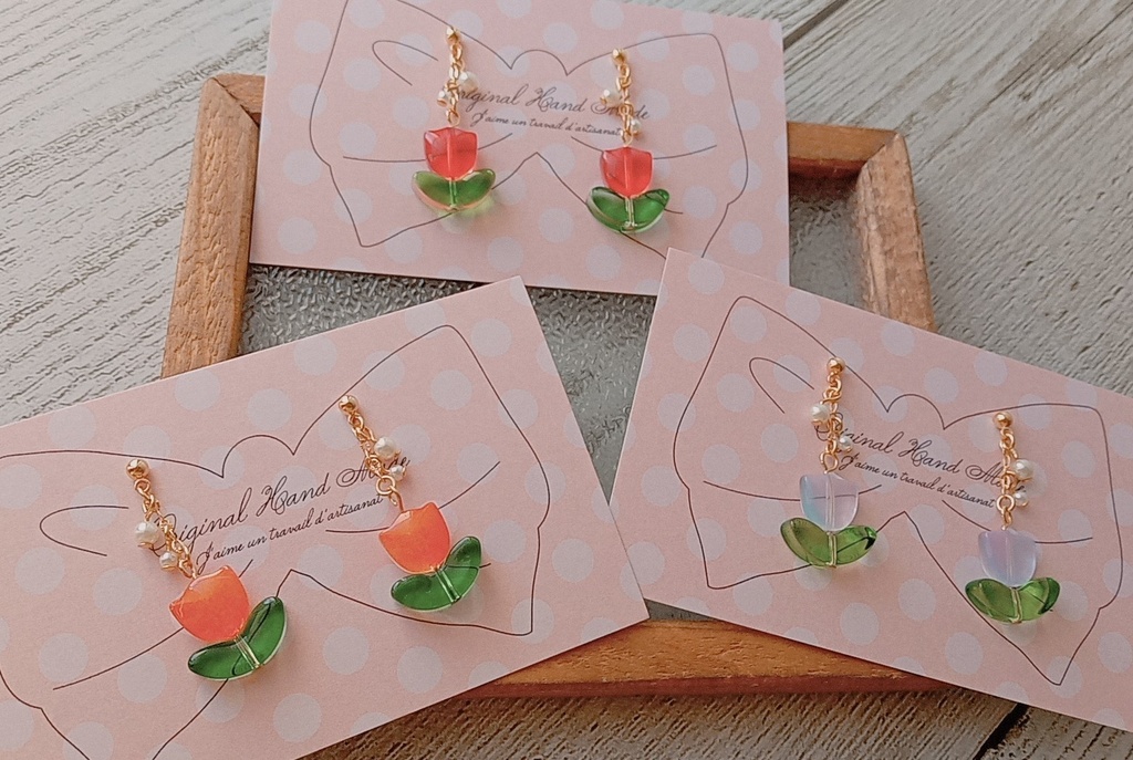 🌷チューリップ🌷のピアス