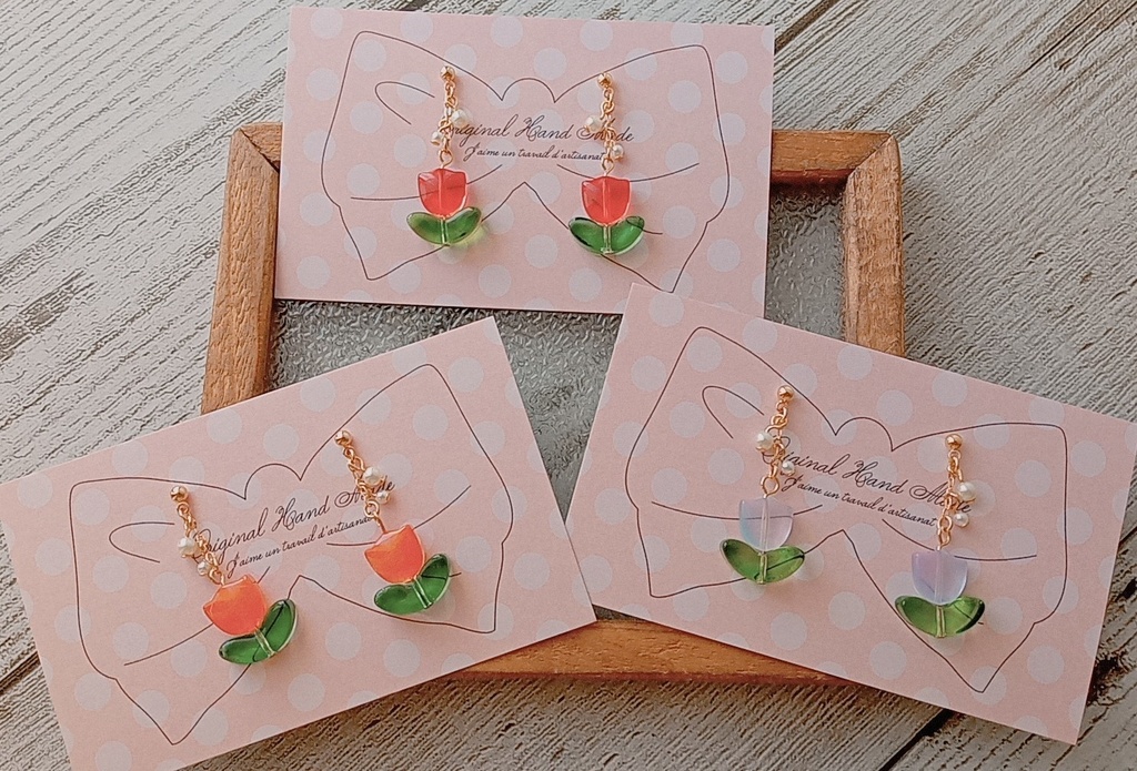 🌷チューリップ🌷のピアス