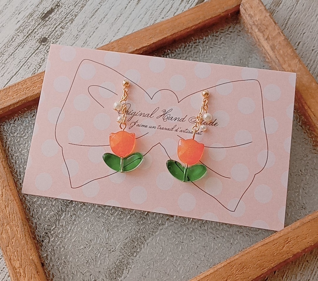 🌷チューリップ🌷のピアス
