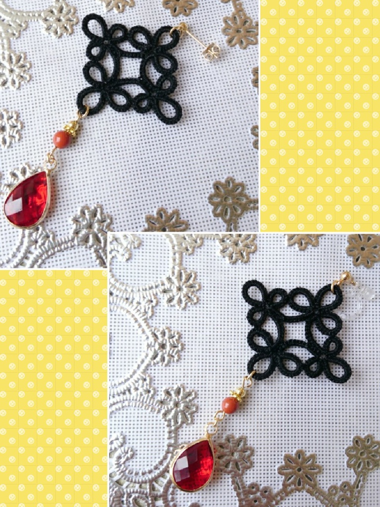 ドラクエ11 『魔軍司令ホメロス』 *天然石ジャスパー使用ピアス(イヤリング)*