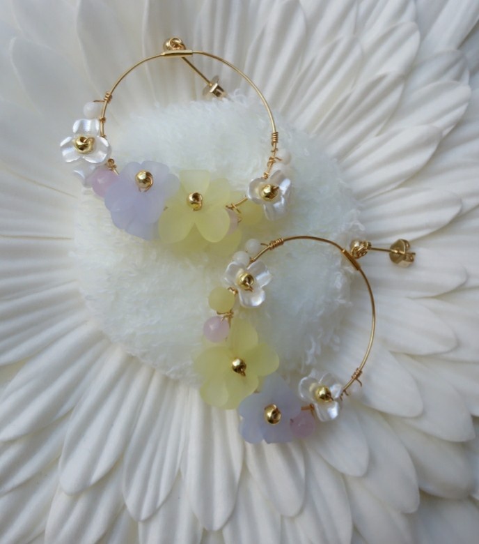 ドラクエ11 『ホメロス(グレホメ)』 ＊天然石ジャスパー使用ピアス(イヤリング)