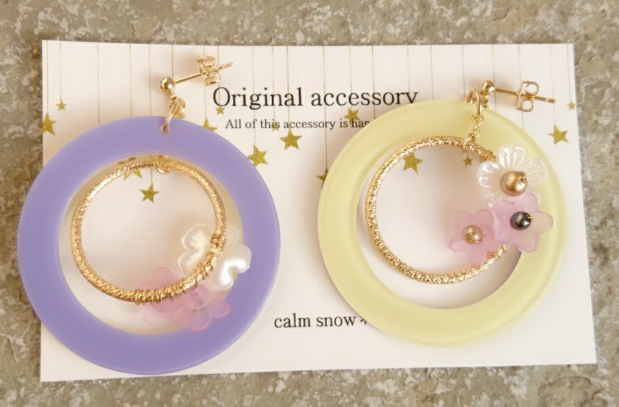 ドラクエ11 『双頭の鷲』 *ツートンカラーピアス(イヤリング) *