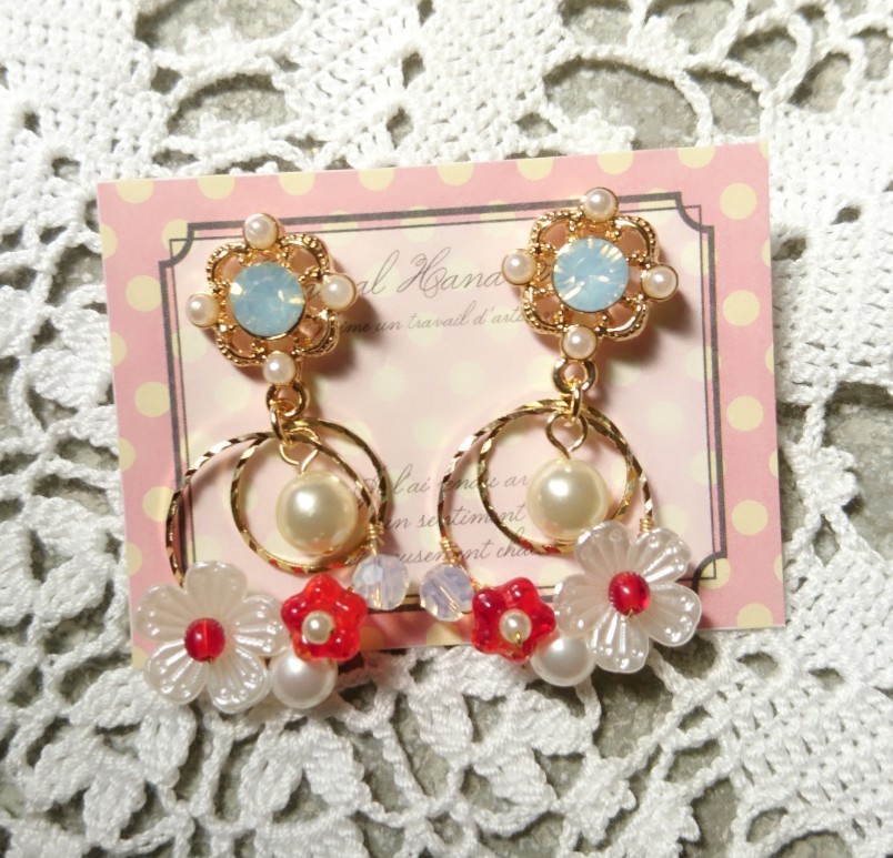 オリジナル◆ドルチェ:イメージピアス◆ *いちごショート、チョコミント、クリームソーダ、ザッハトルテ*