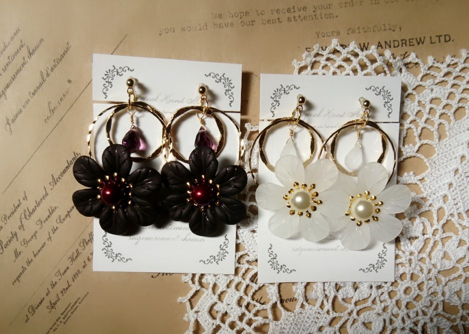 ドラクエ11 『ホメロス、魔軍司令ホメロス』*イメージフラワーイヤリング*