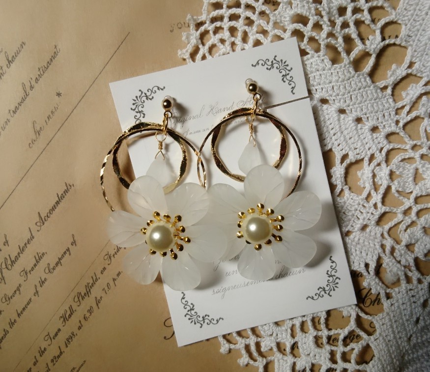 ドラクエ11 『ホメロス、魔軍司令ホメロス』*イメージフラワーイヤリング*