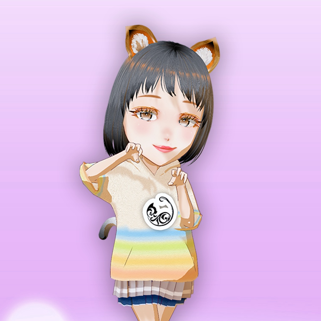 【VRM】耳毛のかわいいネコミミアバター